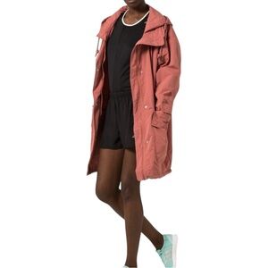 Stella McCartney Adidas Studio Parka Jacket Pink Medium Oversized Lightweight